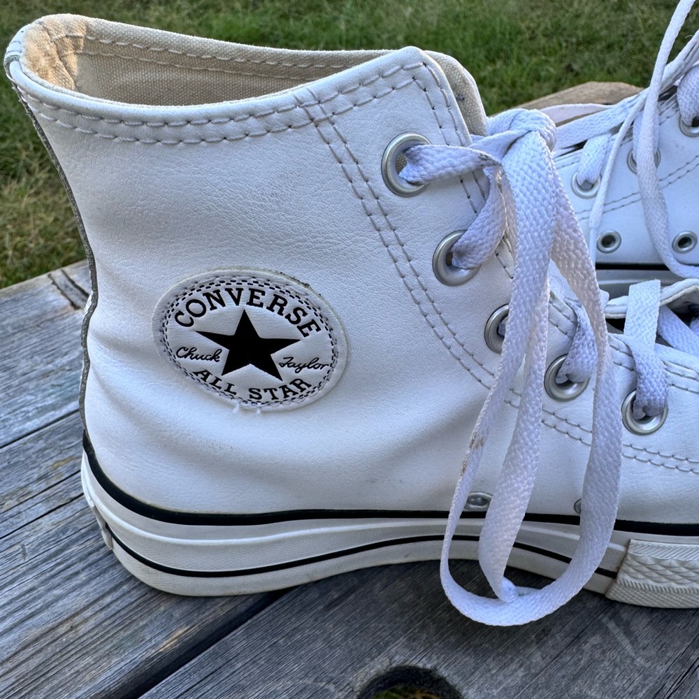 Leather platform converse - Picture 3 of 9